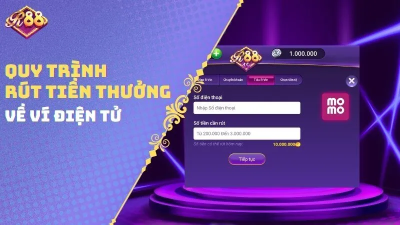 Quy trình rút tiền thưởng về ví điện tử